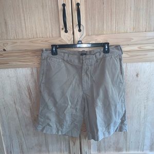 J Crew “Stanton” dark khaki chino shorts size 33